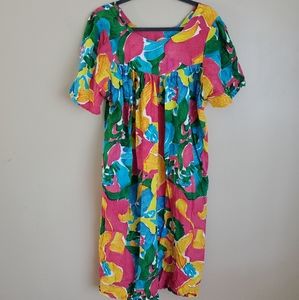 80s Sita vintage moo moo dress! Size L